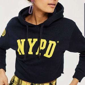 Topshop NYPD cropped sweater